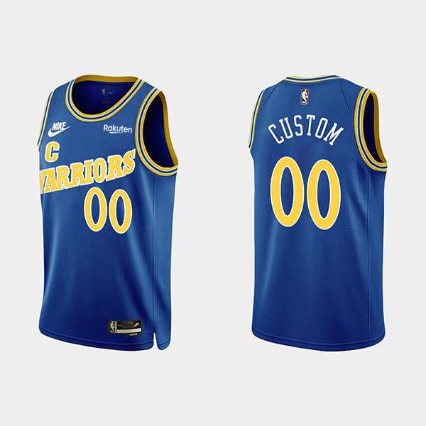 Men%27s Golden State Warriors Customized 2022-23 Blue Stitched Basketball Jersey